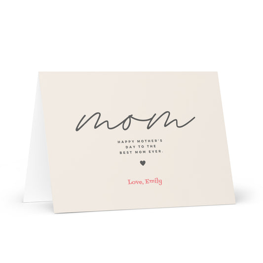 Custom name, Happy Mother's Day Card