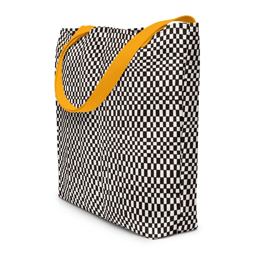 Black Buffalo pattern _ Large Tote Bag, 16"x20" - PastelWhisper