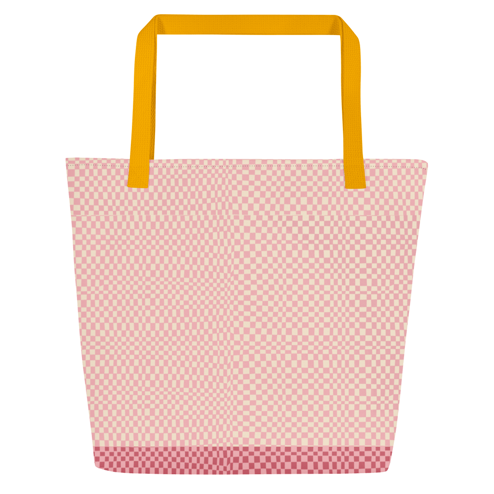 Buffalo Pink Pattern _ Large Tote Bag, 16"x20" - PastelWhisper