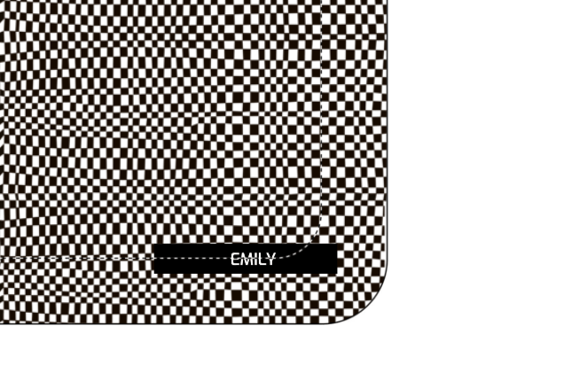 Custom name Buffalo Pattern Laptop Sleeve, White checker, 13", 15", 4 colors, Personalized Name - PastelWhisper