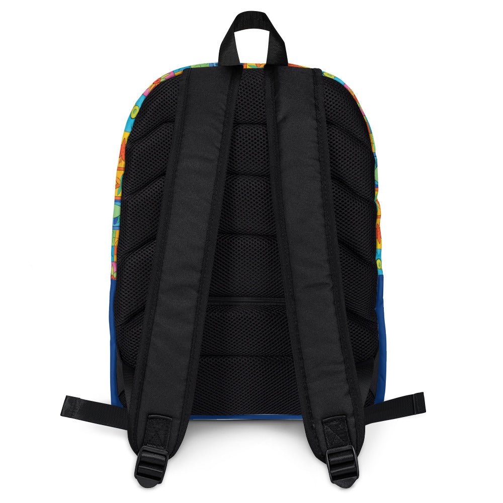 Custom Name, Sunshine Vivid color Backpack, orange, mint, blue, Personalized Name - PastelWhisper