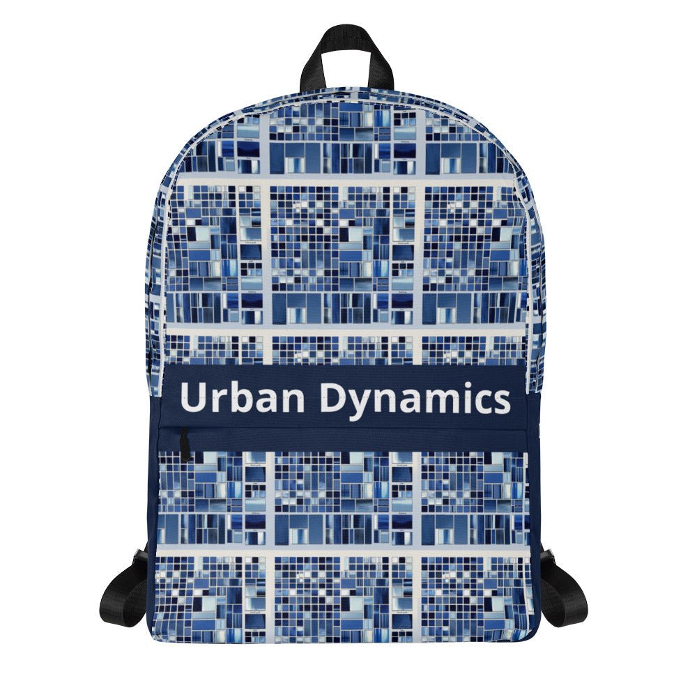 Custom Name Urban Dynamics Blue Backpack: Personalized Name - PastelWhisper