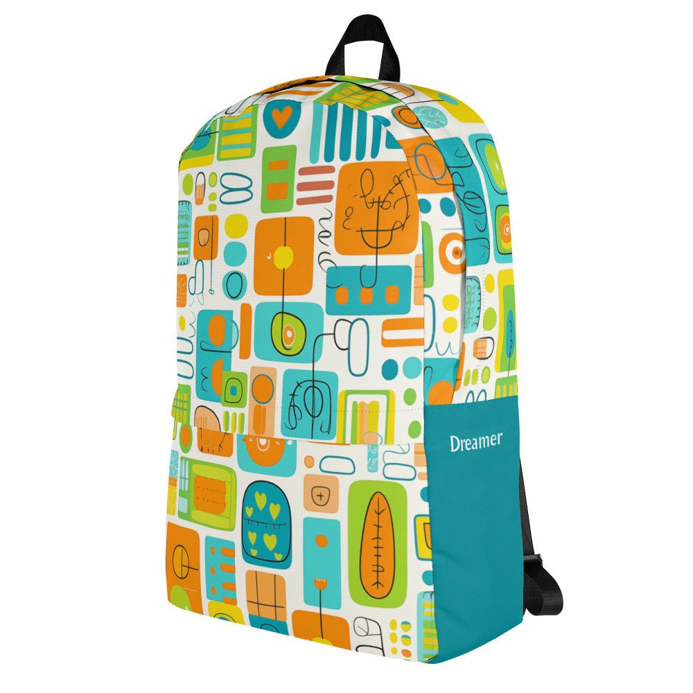 Custom Name, Vivid color Backpack, Orange, Mint, Personalized Name - PastelWhisper