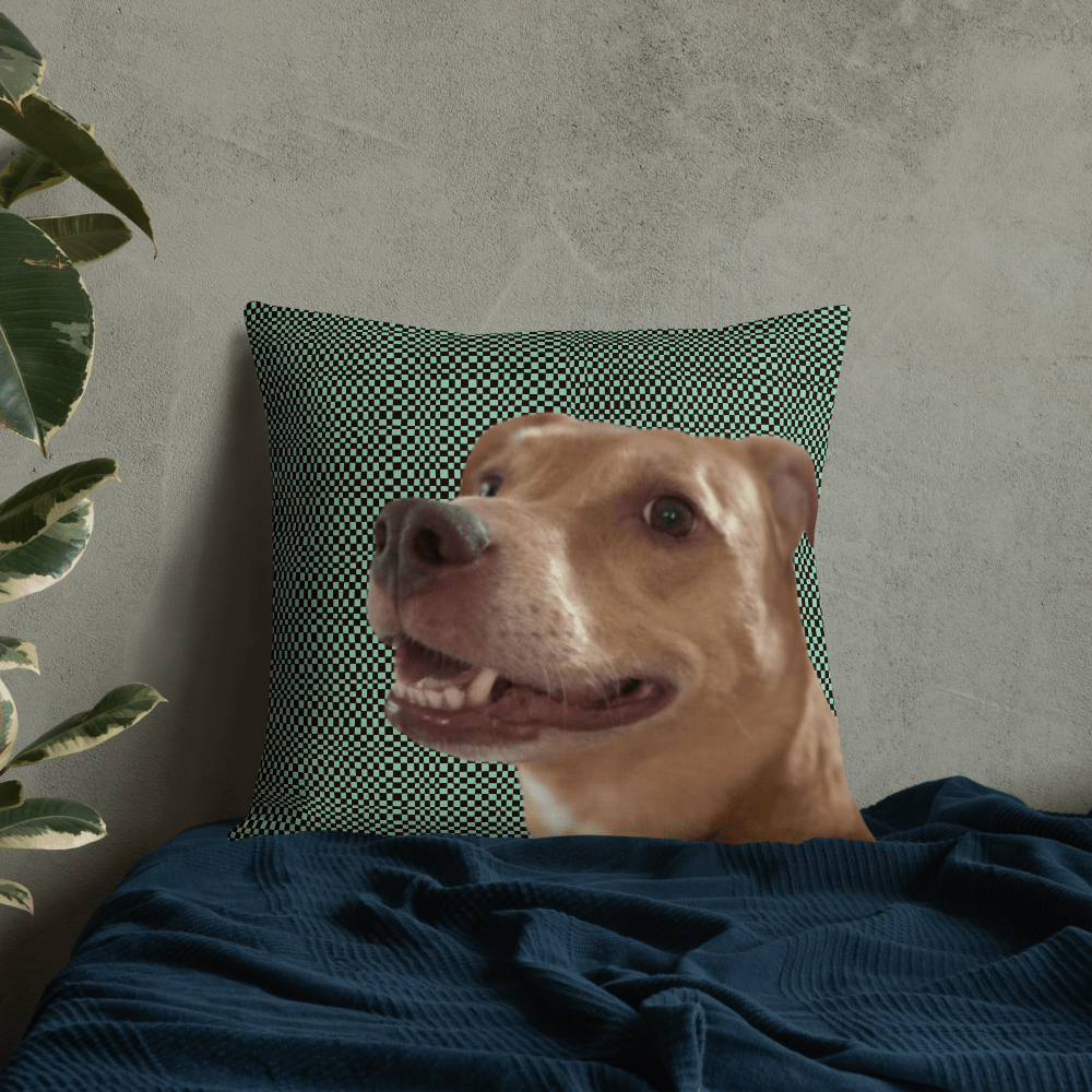 Custom Photo Premium Pillow-Green - PastelWhisper