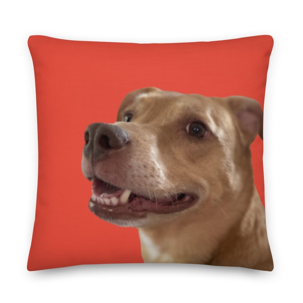Custom Photo Premium Pillow-OrangeRed - PastelWhisper