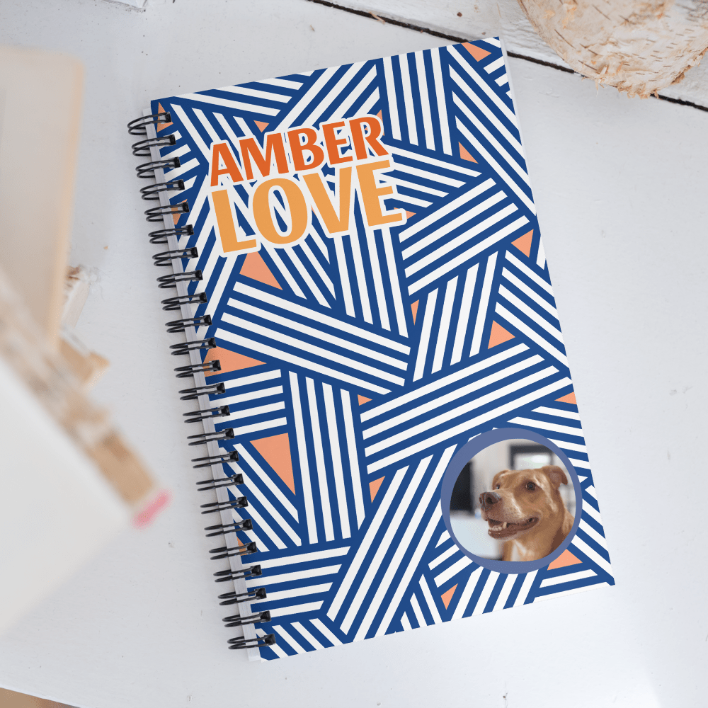 Custom Photo & Text - Spiral Notebook, 5.5x8.5" - PastelWhisper