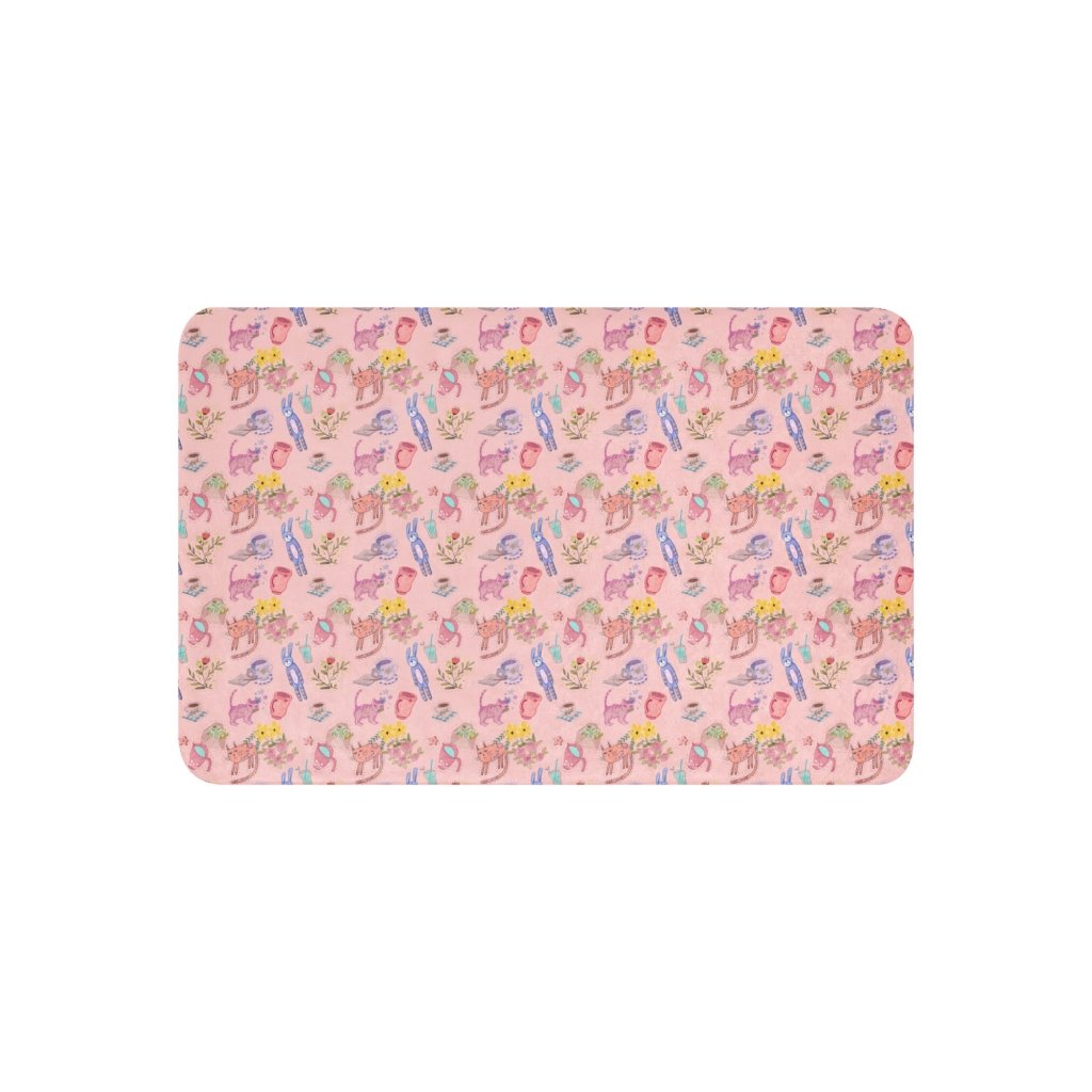 Cute illustration Cosmos Pink Sherpa blanket, 37"x57", 50"x60", 60"x80", 3 size - PastelWhisper