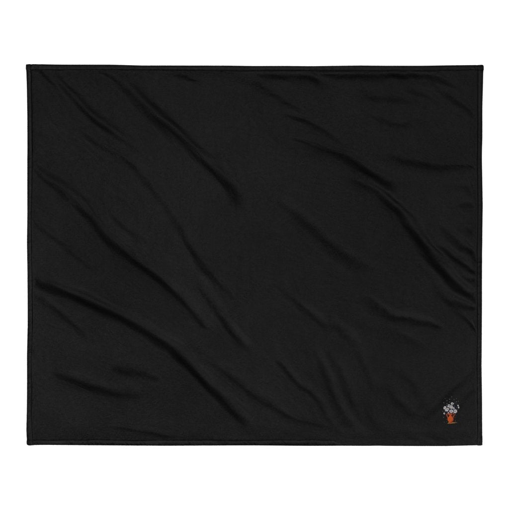Embroidery Flower Vase - Premium sherpa blanket, 50"x60" - PastelWhisper