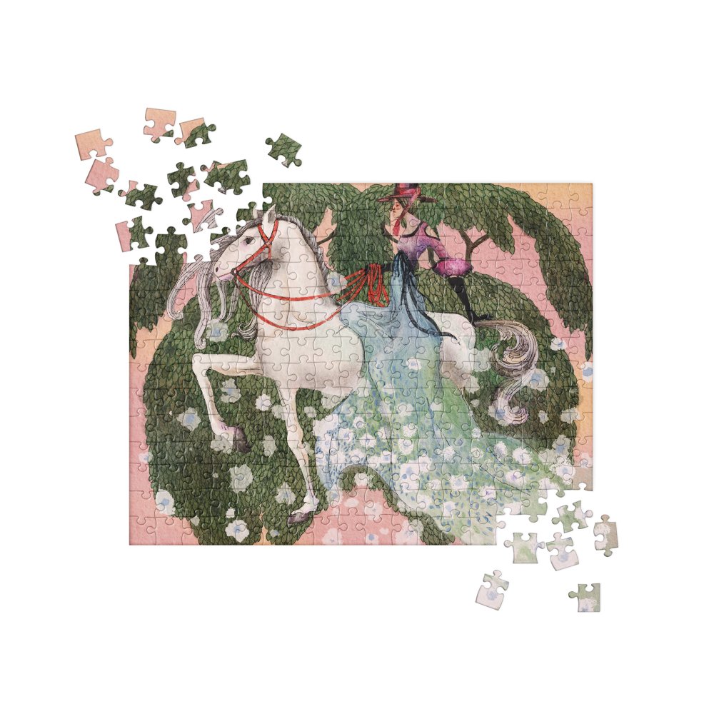 Jigsaw puzzle, 252pcs, 520pcs, Princess on horse graphic - PastelWhisper