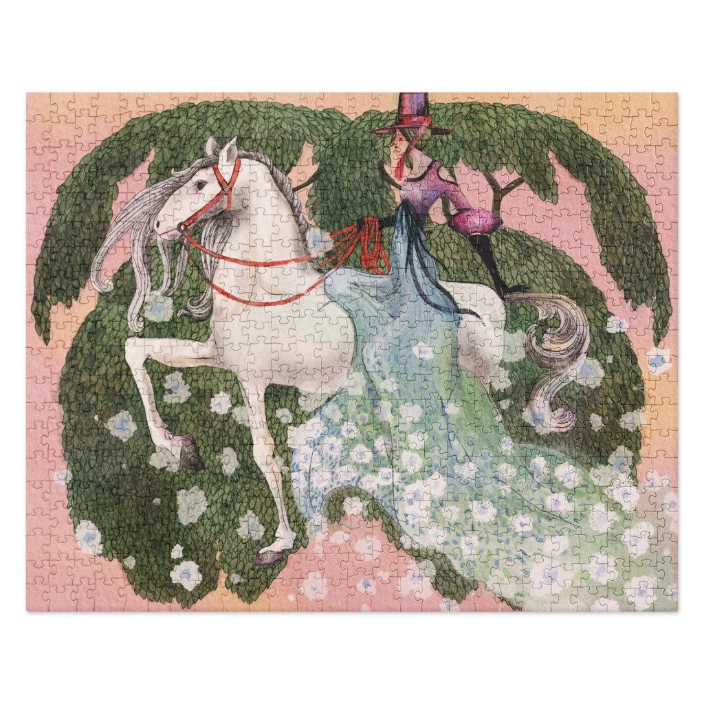 Jigsaw puzzle, 252pcs, 520pcs, Princess on horse graphic - PastelWhisper
