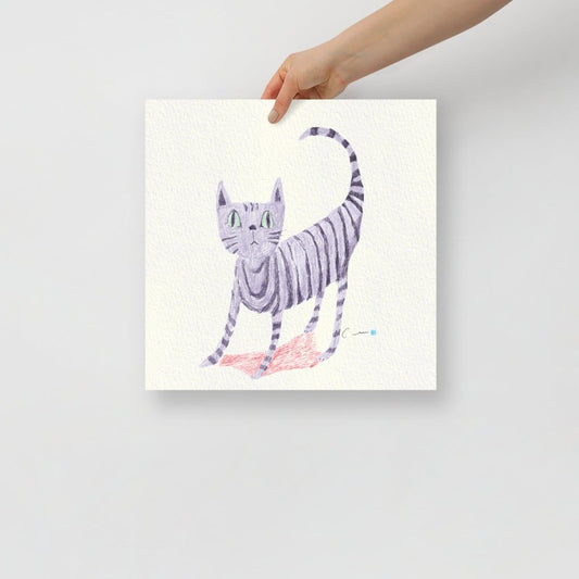 My Love My cat Drawing Print, 10x10", 12"x12", 14"x14", Print only - PastelWhisper