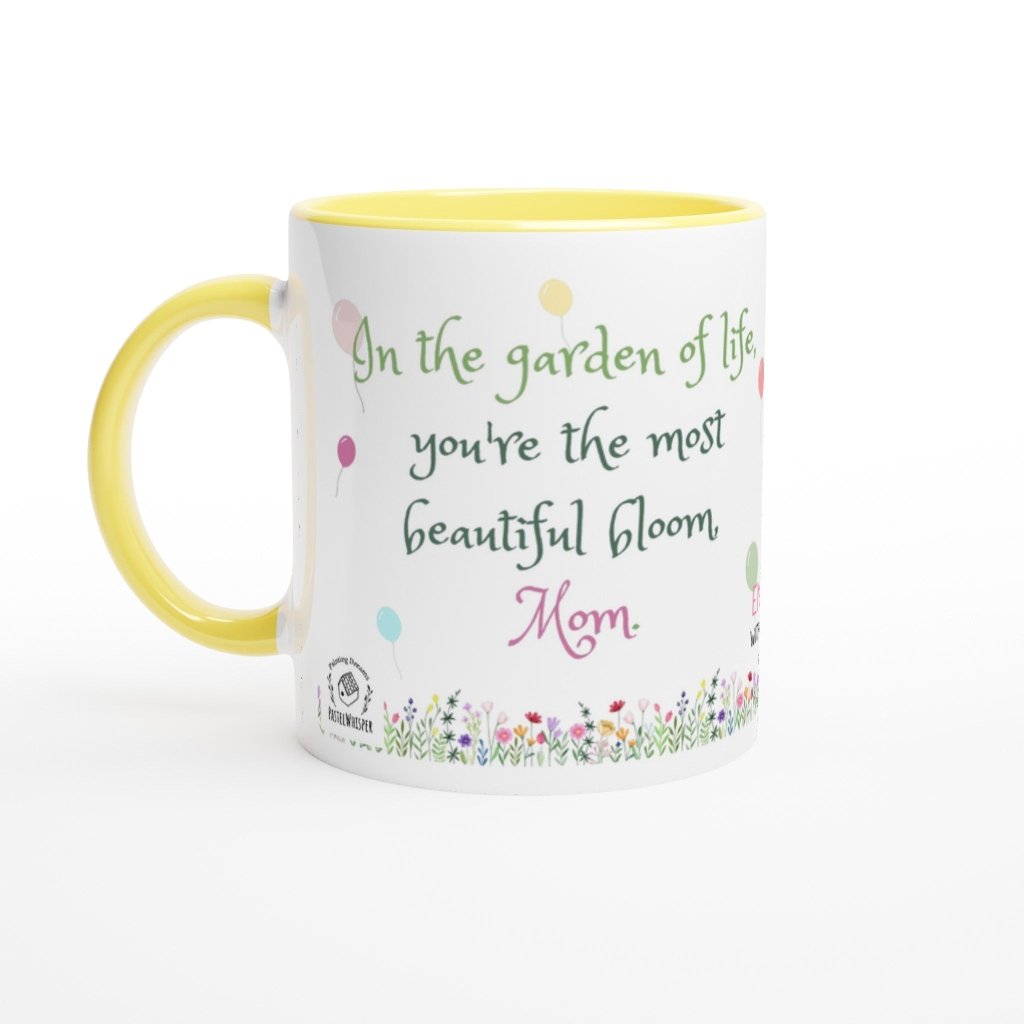 Personalized : Mother's day, 11oz Color Inside Mug, In the garden of life, 4 colors - PastelWhisper