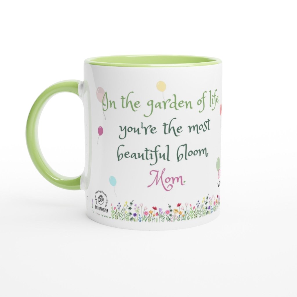 Personalized : Mother's day, 11oz Color Inside Mug, In the garden of life, 4 colors - PastelWhisper
