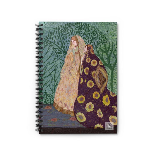 Princess walking in the Green illust Spiral Notebook - Ruled Line - PastelWhisper