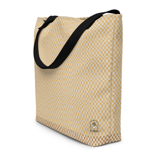 Yellowtone Buffalo Pattern _ Lage Tote Bag, 16"x20" - PastelWhisper