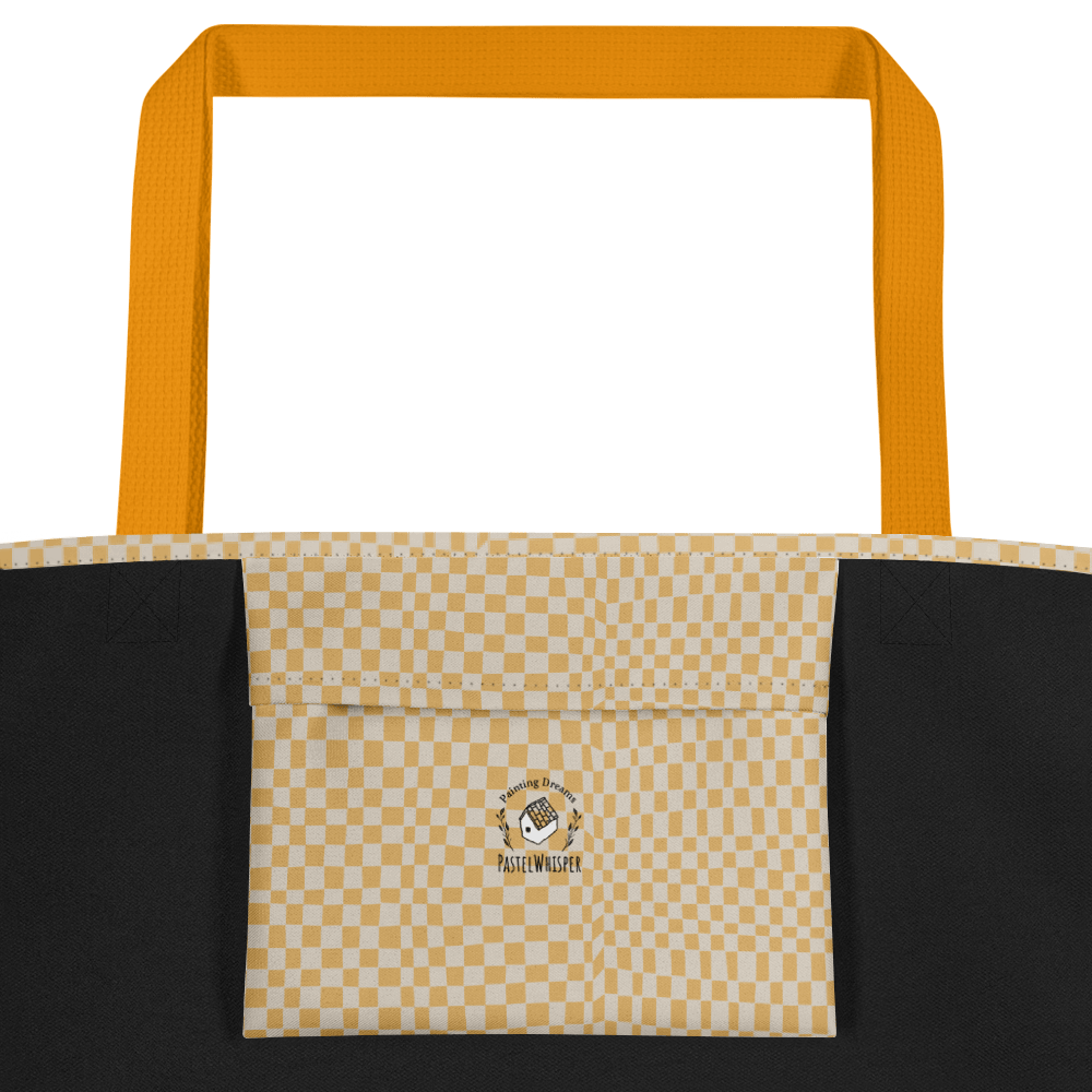 Yellowtone Buffalo Pattern _ Lage Tote Bag, 16"x20" - PastelWhisper